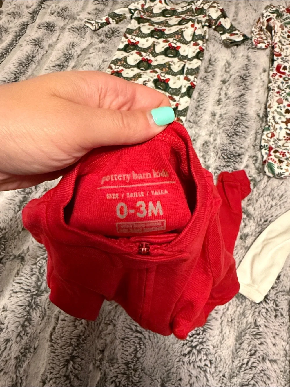Pottery Barn Kids Christmas Zip Sleepers Bundle Set of 4 0-3M - Grinch!